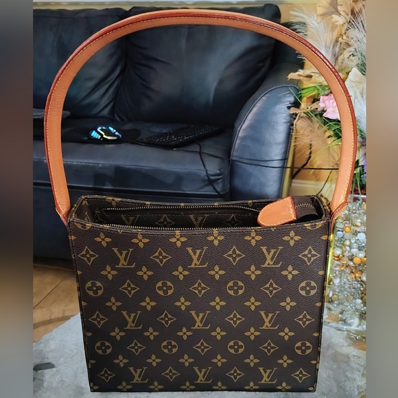 Louis Vuitton Monogram Handbag with Brown and Tan Accents - Picture 1 of 1